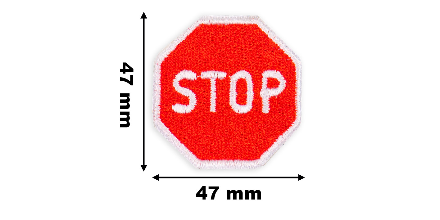 Naszywka naprasowanka znaki drogowe stop